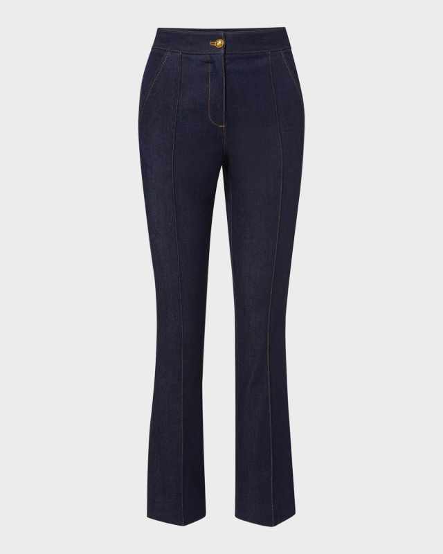 Kimra Denim Straight-Leg Pants